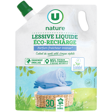 Lessive liquide - Fraicheur intense - 30 lavages - RECHARGE - 1.5 l