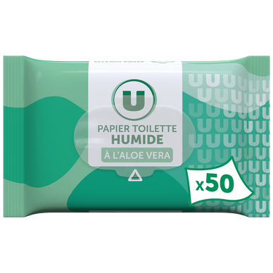 Papier toilette humide à l'aloe véra x50