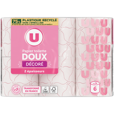 Papier toilette décoré 2 plis  6 rouleaux