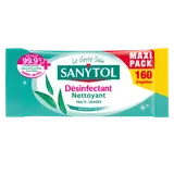 Lingettes désinfectantes SANYTOL eucalyptus x160