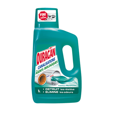 Gel d'entretien pour canalisations fraîcheur mentholée OURAGAN, 1l
