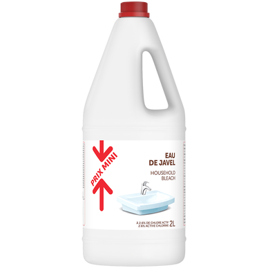 Eau de Javel nature à 2,6% de chlore actif 2L PXM