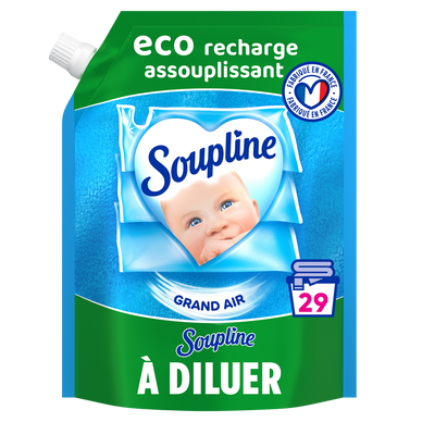 Adoucissant à diluer Grand Air SOUPLINE, recharge doypack 600ml