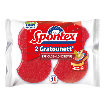 Éponges longue durée Gratounette SPONTEX, x2