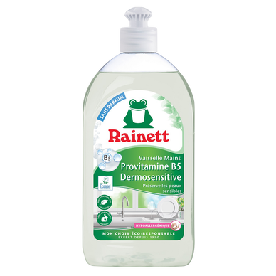 Liquide vaisselle dermosensitive ecolabel RAINETT, 500ml