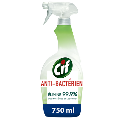 Spray désinfectant antibactérien multi-usages sans javel CIF 750ml