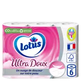 Papier toilette ouaté ultra doux aqua-tube Lotus 2P x6 rlx
