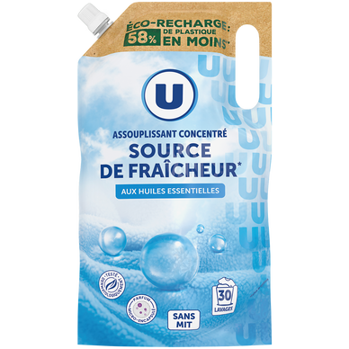 Adoucissant concentré parfum source de fraîcheur  recharge 750ml