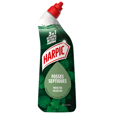 Gel WC fosse septiques menthe fraîche HARPIC flacon 750ml