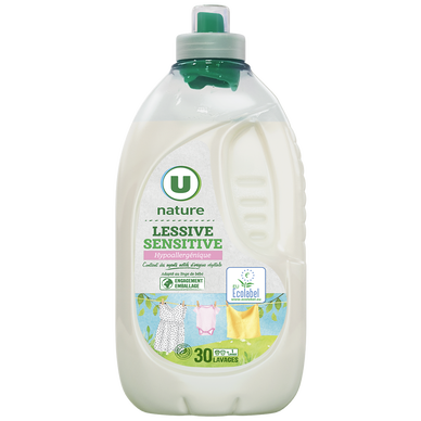 Lessive liquide - Hypoallergénique,Pour bébé - 30 lavages - 1.5 l