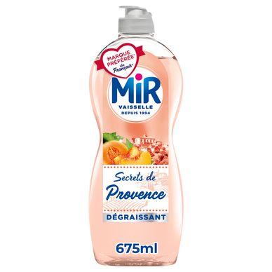 Liquide vaisselle pêche de vigne melon dégraissant MIR VAISSELLE - 675ml