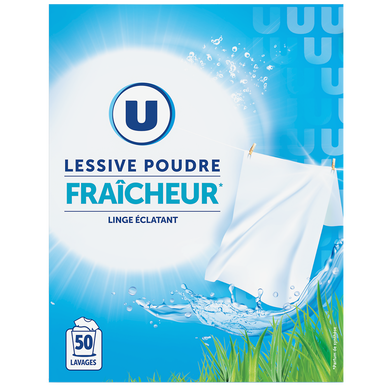Lessive en poudre - Fraicheur - 50 lavages - 2.5 kg