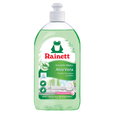 Liquide vaisselle main aloe vera Ecolabel RAINETT, 500ml