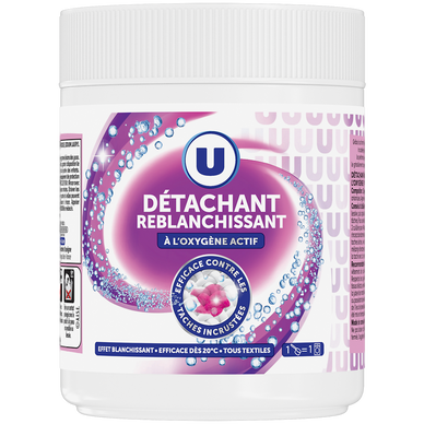 Détachant reblanchissant oxygène actif en poudre  pot de 500g