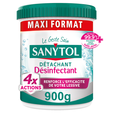 Poudre détachante SANYTOL désinfectante 4 Actions 900g