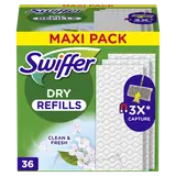 Lingettes balai SWIFFER système anti-poussière clean&fresh x36