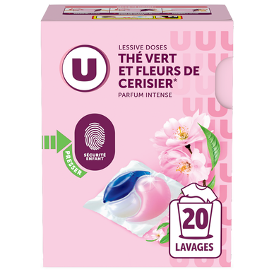Lessive en doses - Thé vert et fleurs de cerisier - 20 lavages - 260 g