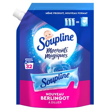 Adoucissant à diluer Moments Magiques SOUPLINE, recharge doypack 600ml