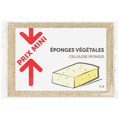Eponges végétales PRIX MINI - x2
