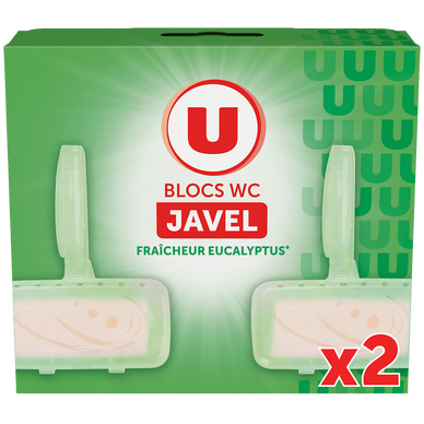 Bloc wc U solide javel 2x40g