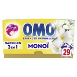 Lessive capsules 3 en 1 monoï OMO 29 lavages