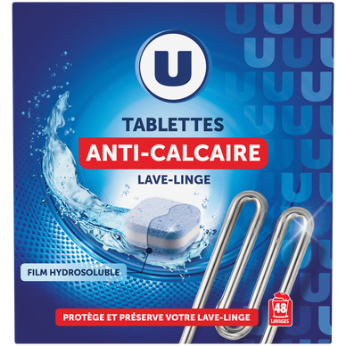 Tablettes compactes anticalcaire pour lave-linge  x48 soit 12g