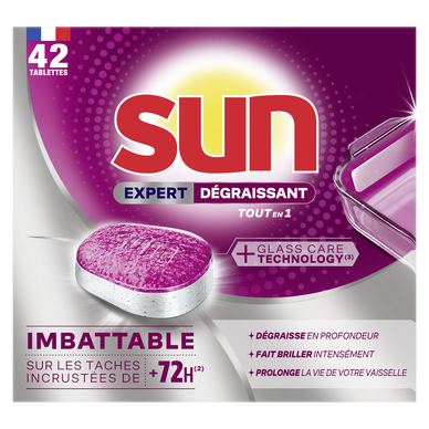 Tablette lave-vaiselle  SUN exp+ dégraissant x42