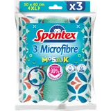 Lavette en microfibre mosaik SPONTEX, x3