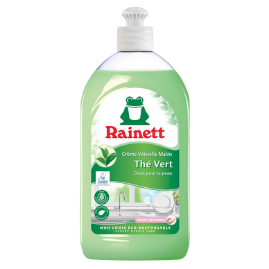 Liquide vaisselle écologique crème thé vert RAINETT, 500ml