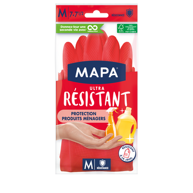 Gants ultra résistants en latex MAPA, taille M