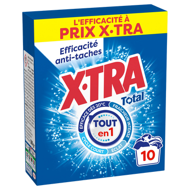X-TRA - Lessive en poudre - 10 lavages - 0.5 kg