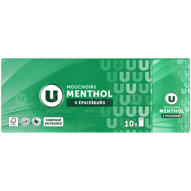 Mouchoirs parfum menthol  10 étuis
