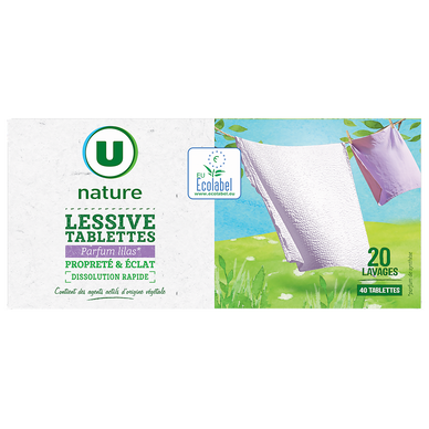 Lessive en doses - Lilas - 20 lavages - 1 kg