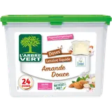 L'ARBRE VERT - Lessive en doses - Hypoallergénique - Amande douce - 24lavages - 0.634 kg