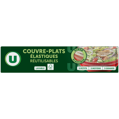 Couvre-plats élastiques réutilisables, x9 56g