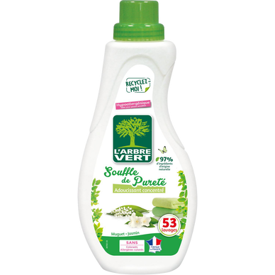 Assouplissant souffle de pureté L'ARBRE VERT 800ml 53 lavages