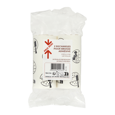 Recharge brosse à habit 24 feuilles x2 - PRIX MINI