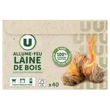 Allume-feu laine de bois, X40 rouleaux