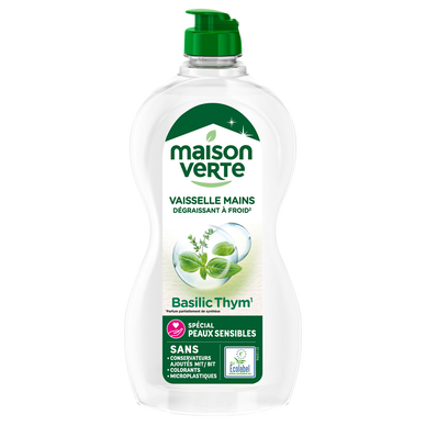Liquide vaisselle thym et basilic MAISON VERTE - 500ml