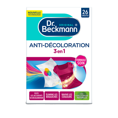 Lingettes anti-décoloration 3 en 1 DR BECKMANN, x26