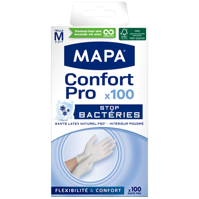 Gants fins en latex Solo MAPA Professionnel, taille M, x100