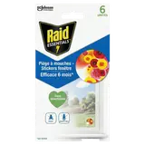 Sticker fenêtres soleil bouquet floral piége à mouches & mouches àfruits RAID ESSENTIALS x6