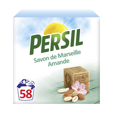 Lessive poudre douceur d'amande  PERSIL 58 lavages