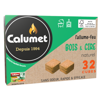 Cube allume feu de bois CALUMET x32