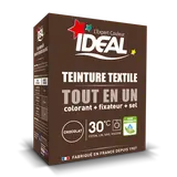 Teinture textile tout en 1 mini chocolat IDEAL, paquet de 230g