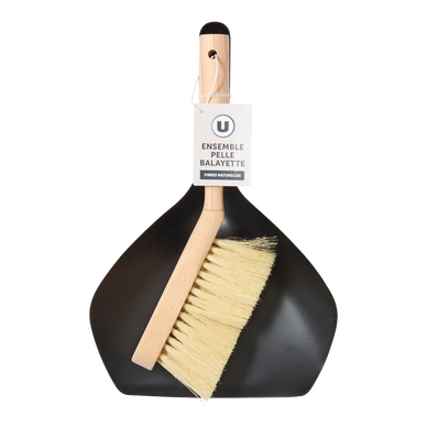Pelle en métal + balayette en bois