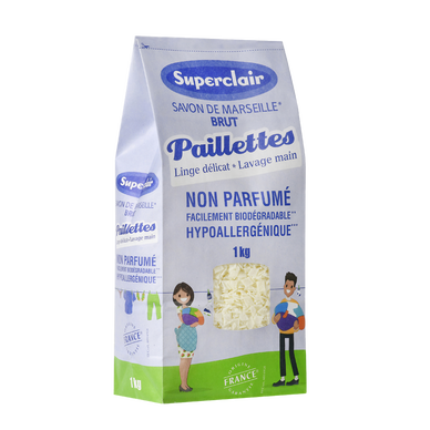 SUPER CROIX - Lessive en poudre - Savon de Marseille - 1 kg