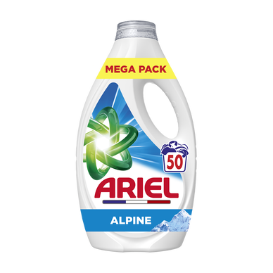 Lessive liquide ARIEL alpine 50 lavages 2,25L