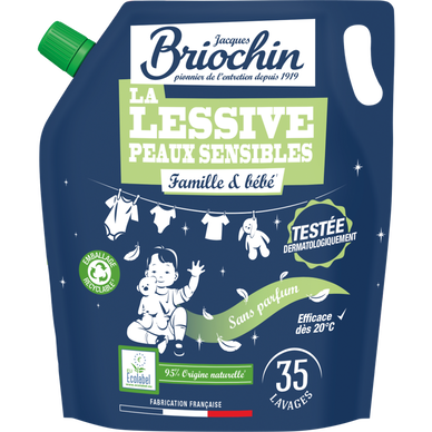 Recharge lessive peau sensible ecolabel BRIOCHIN 1.6l