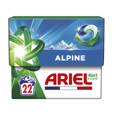 Lessive en capsule ARIEL 4en1 Alpine PODS x22 lavages